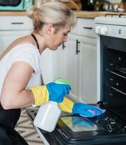 ge double oven self cleaning instructions